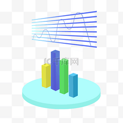 柱形背景图片_2.5D扁平化统计分析