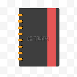 红色上的文具图片_学习用品一本本子