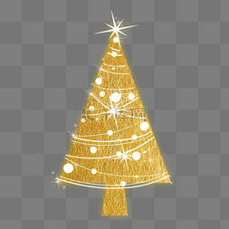 圣诞树雪花图片_金色圣诞节圣诞树装饰