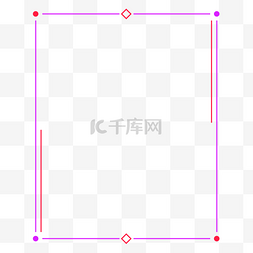 紫色简约线条边框图片_简约线条边框