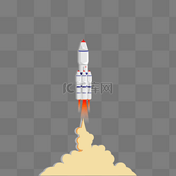 太空扁平图片_矢量喷气火箭宇宙飞船