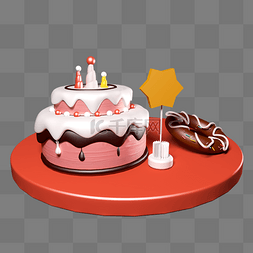 生日蛋糕卡图片_生日蛋糕流体巧克力白色粉色甜甜