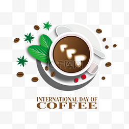 国际咖啡日手绘