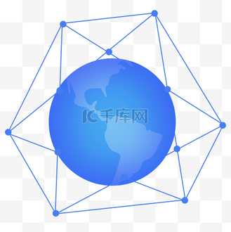 线条科技感地球