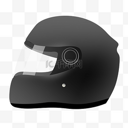 黑色赛车头盔插图