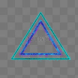 蓝色三角框图片_蓝色电光三角框