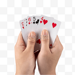 扑克桌垫图片_手握扑克