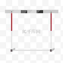 跨栏图片_比赛跨栏卡通插画