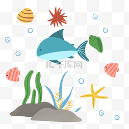 小鱼七巧板图片_海底生物小鱼