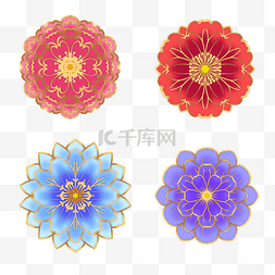 狗农历剪纸图片_春节花朵花开剪纸