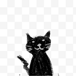 黑色的猫咪免抠图