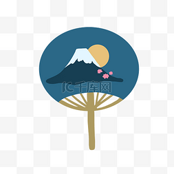 日本富士山扇子