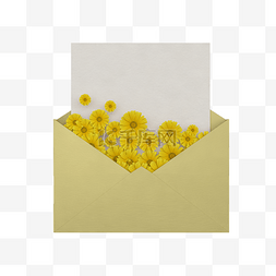 小清新信纸信纸图片_c4d立体花朵信封免费下载