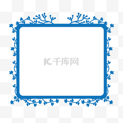 方形蓝色装饰图片_svg蓝色方形简洁边框