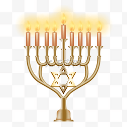 节日灯光图片_hanukkah节日氛围蜡烛