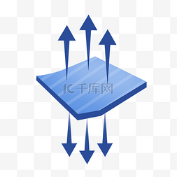 蓝色透气箭头