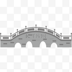 矢量拱桥建筑装饰