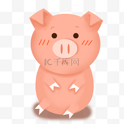 粉色卡通动物猪图片_粉色的猪
