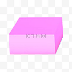 3d粉色展台图片_C4D粉色立方体