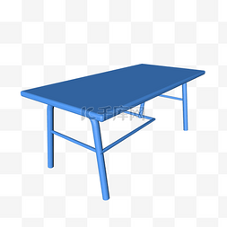 简约蓝色桌子