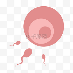 精子畸形图片_卡通黑色精子和卵子