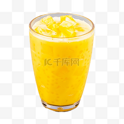 黄色芒果凤梨奶茶