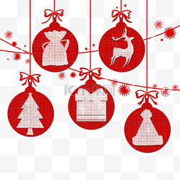 圣诞节礼物袋子图片_手绘扁平圣诞节礼物标签