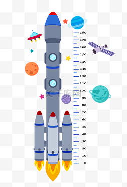 身高测量尺图片_火箭测量身高