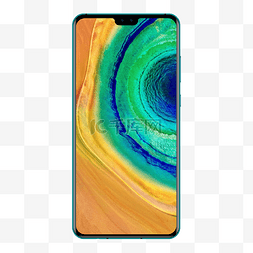 华为手机外观素材图片_华为手机HUAWEIMate30蓝色