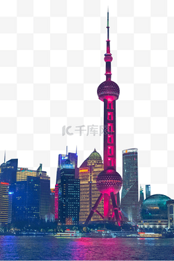 旅游夜景图片_东方明珠