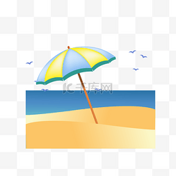 海滩乘凉遮阳伞