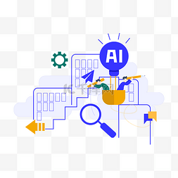 儿童智能图片_AI科技矢量画面