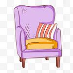紫色沙发凳子椅子