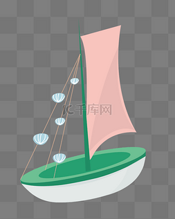 彩色贝壳帆船
