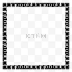 中国传统窗格图片_回形纹边框