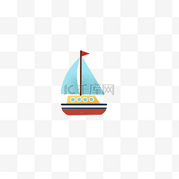 行驶的帆船图片_蓝色的帆船