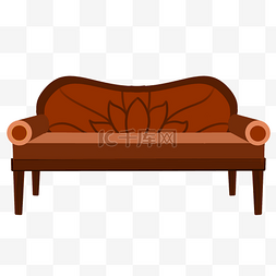 莲花纹靠椅沙发