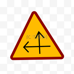 箭头路标警示牌插画