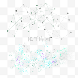 线条圆点分子结构漂浮矢量素材