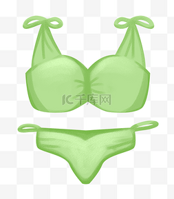 女式泳衣图片_绿色女式比基尼