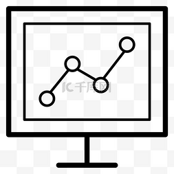 黑色创意折线数据分析元素