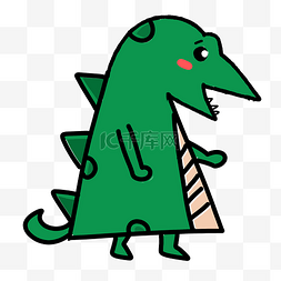 绿色恐龙图片_卡通可爱绿色恐龙