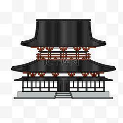 日本风格传统寺庙建筑