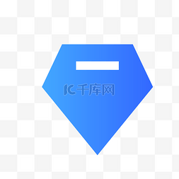 综合商超ui图片_蓝色渐变多边形图标免抠图