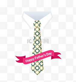 父亲节圆圈花纹领带PNG免抠素材