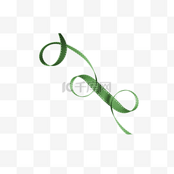 绿色礼物图片_漂浮的绿色丝带