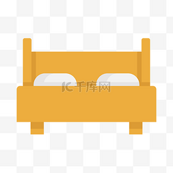 黄色家具大床