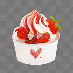 酸奶草莓图片_草莓冻酸奶