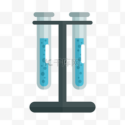 化学药水图片_放在架子上的蓝色药水免抠图