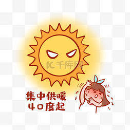 夏季太阳晒图片_夏季高温搞笑表情包